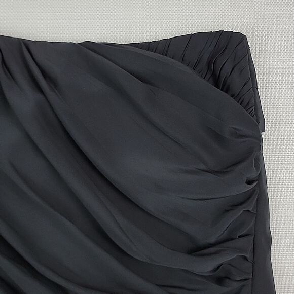 Elizabeth and James Black Silk Twist Knot Pleated Mini Skirt XS - Picture 8 of 14
